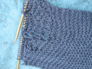 Melanie's knitting from her fringe show