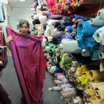 Melanie at Mood fabric store